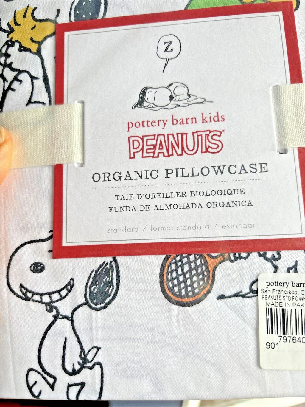 Disney Snoopy Pottery Barn Pillowcase holiday party peanuts school kid travel *