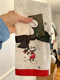 Pottery barn Disney Mickey Mouse hand towel Kitchen holiday Christmas SET 2 ??