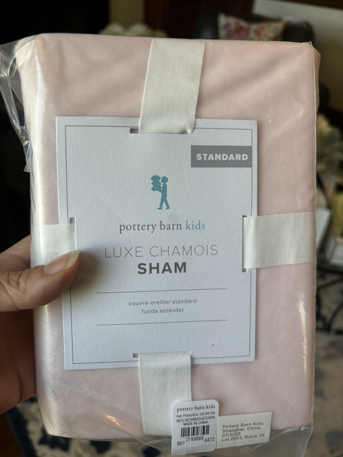 Disney Pottery Barn pillow sham princess Luxe Chamois Pink holiday party gift -