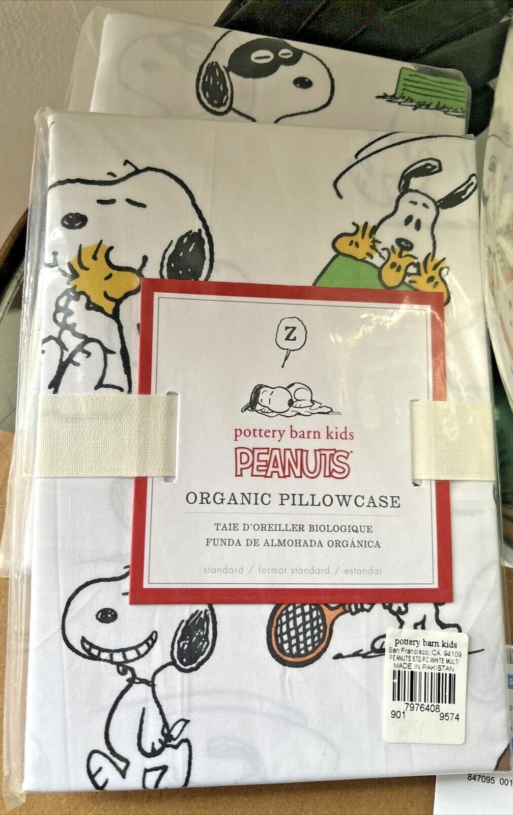 Disney Snoopy Pottery Barn Pillowcase holiday party peanuts school kid travel *