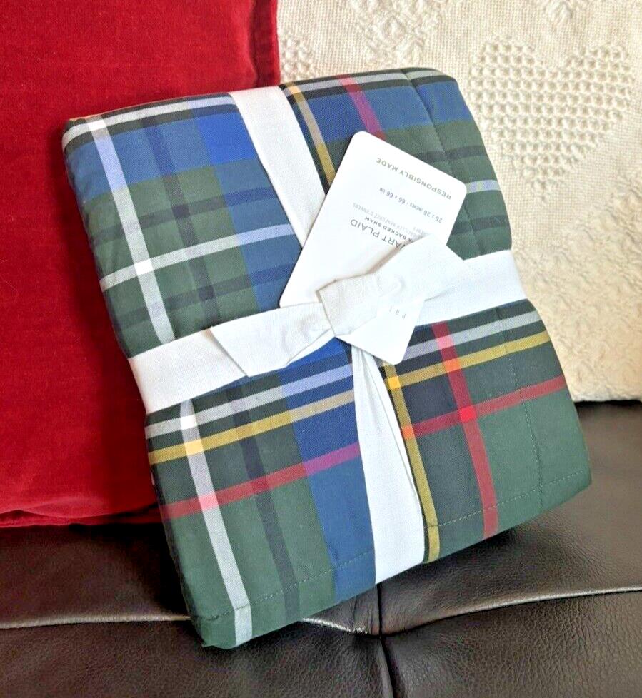 Pottery Barn Plaid Disney Pillow cover sham holiday Christmas party Sherpa kid =