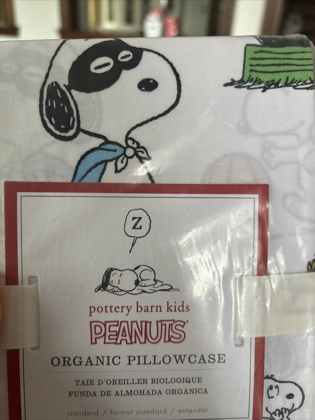 Disney Snoopy Pottery Barn Pillowcase holiday party peanuts school kid travel *