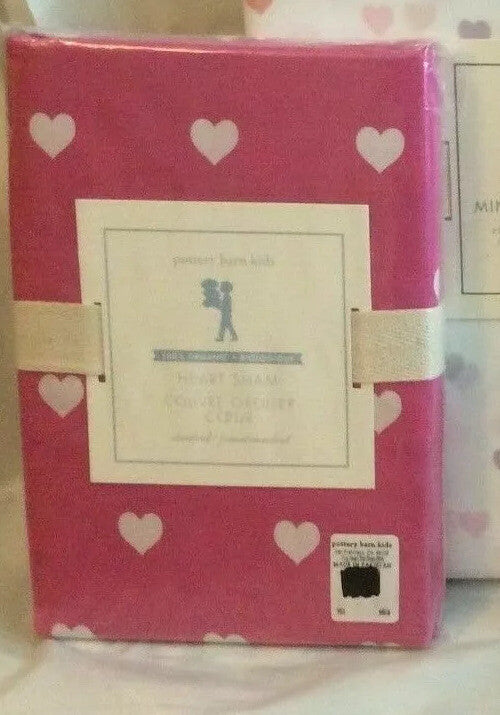 Pottery Barn Disney Twin DUVET heart PINK+ pillow SHAM school girl Birthday ?? -