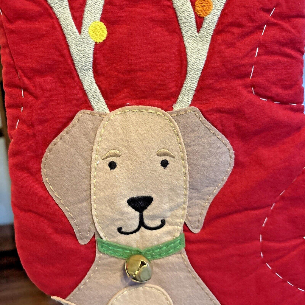 Pottery Barn Holiday Christmas stocking dog gift party reindeer pet Disney kid '