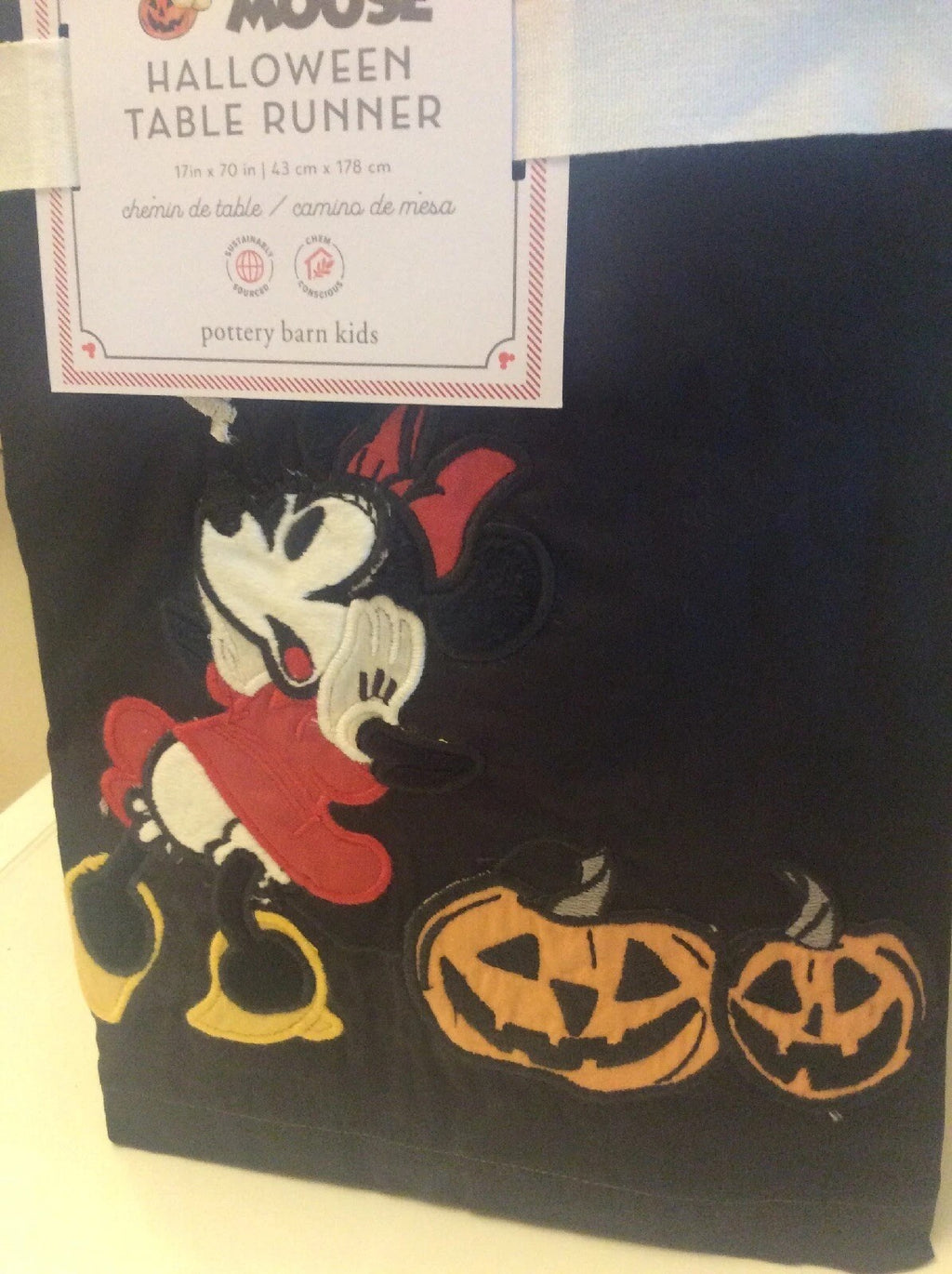Pottery Barn Disney Mickey Mouse holiday Table runner Party Dinner gift SET 2 m