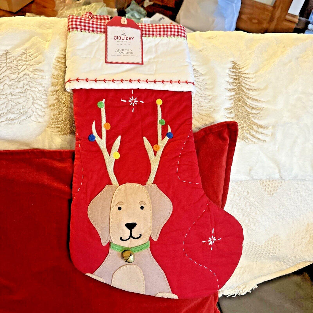 Pottery Barn Holiday Christmas stocking dog gift party reindeer pet Disney kid '