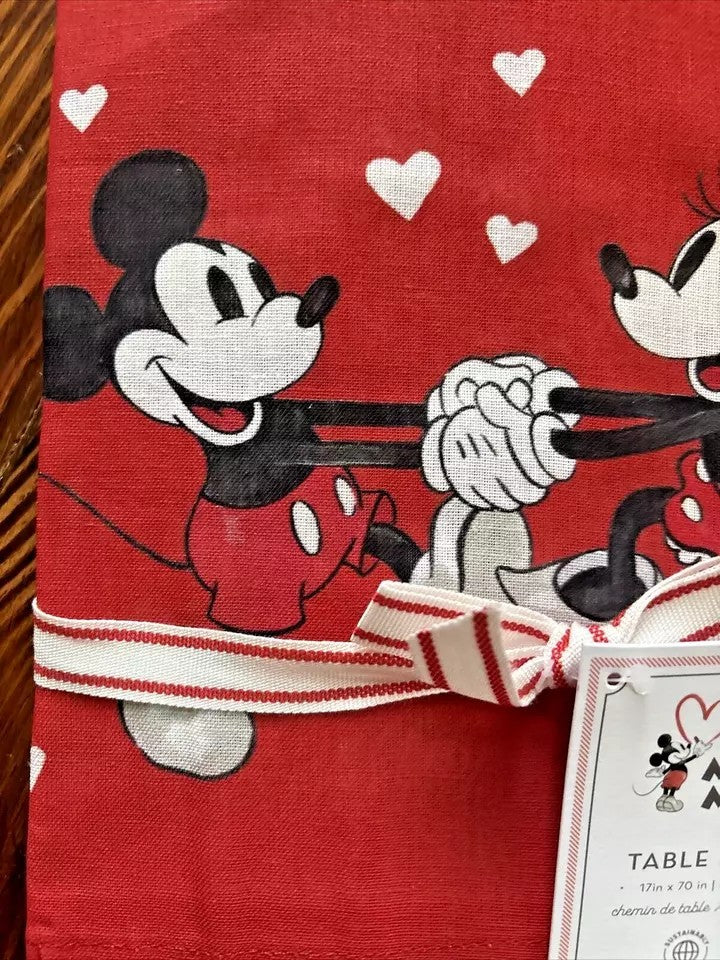 Pottery Barn Disney Mickey Mouse holiday Table runner Party Dinner gift SET 2 m