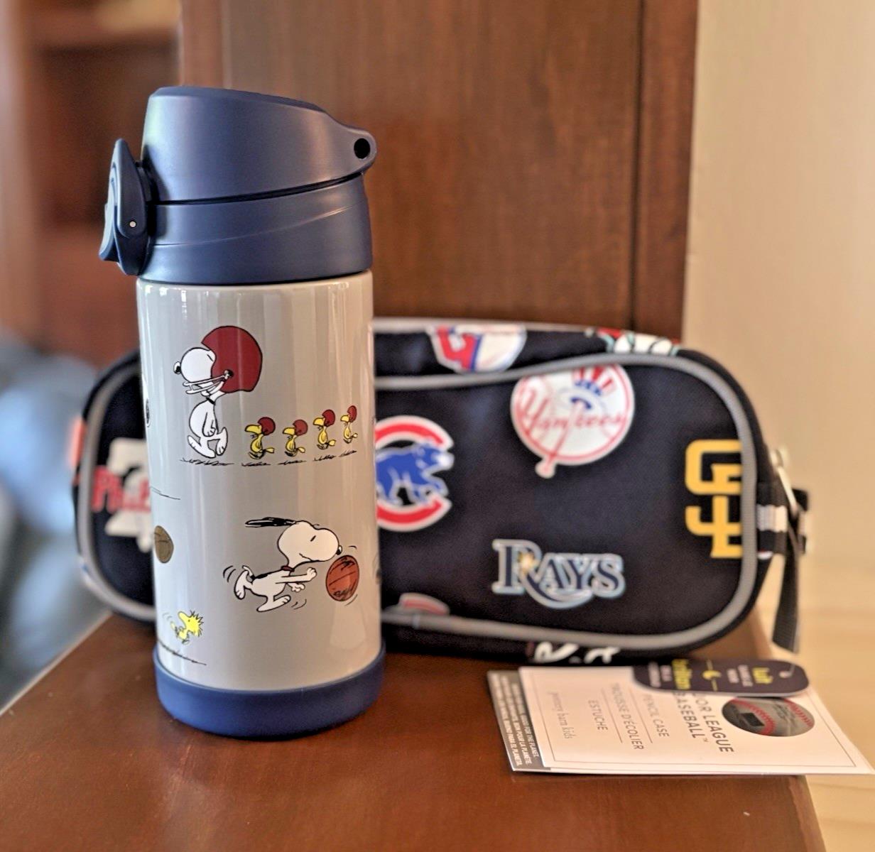 Pottery barn school SNOOPY Sport Water Bottle Baseball bag travel birthday gift