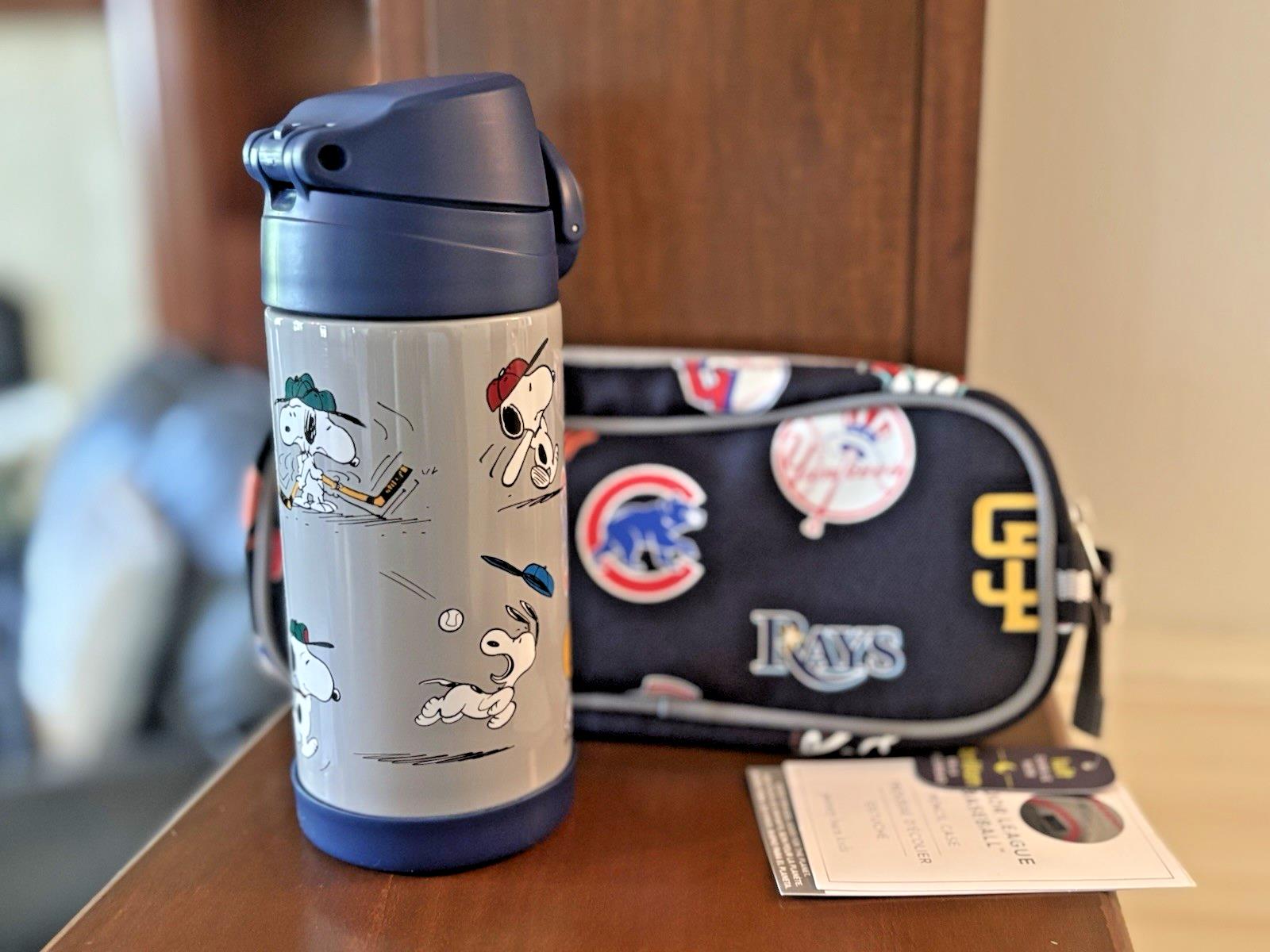 Pottery barn school SNOOPY Sport Water Bottle Baseball bag travel birthday gift