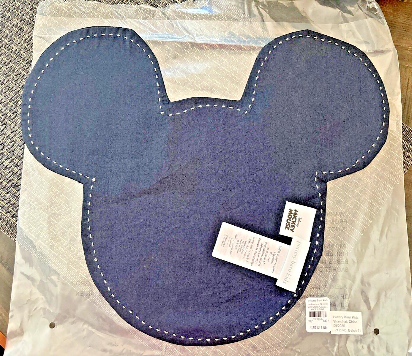 Pottery Barn Mickey Mouse disney Placemat holiday Birthday party gift School?? =