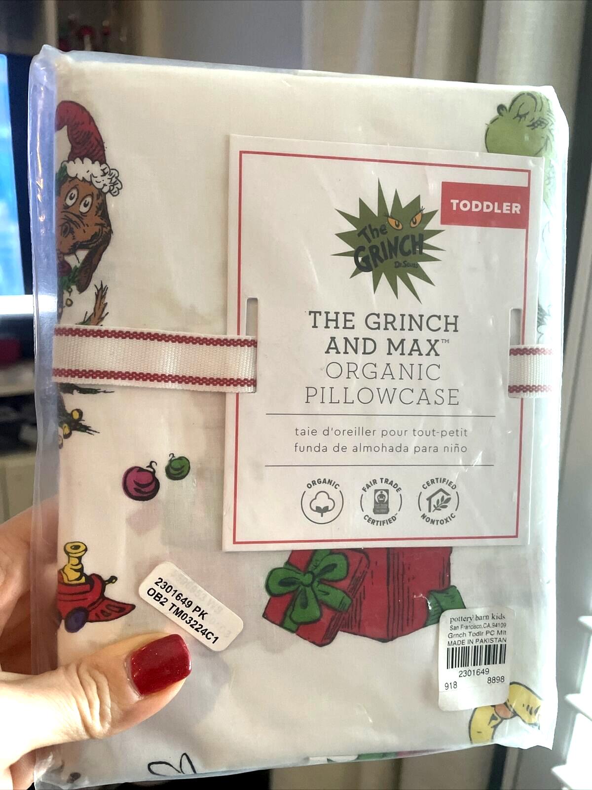 Pottery Barn Grinch Holiday Dr Seuss Christmas pillowcase Gift dog Toddler kid y