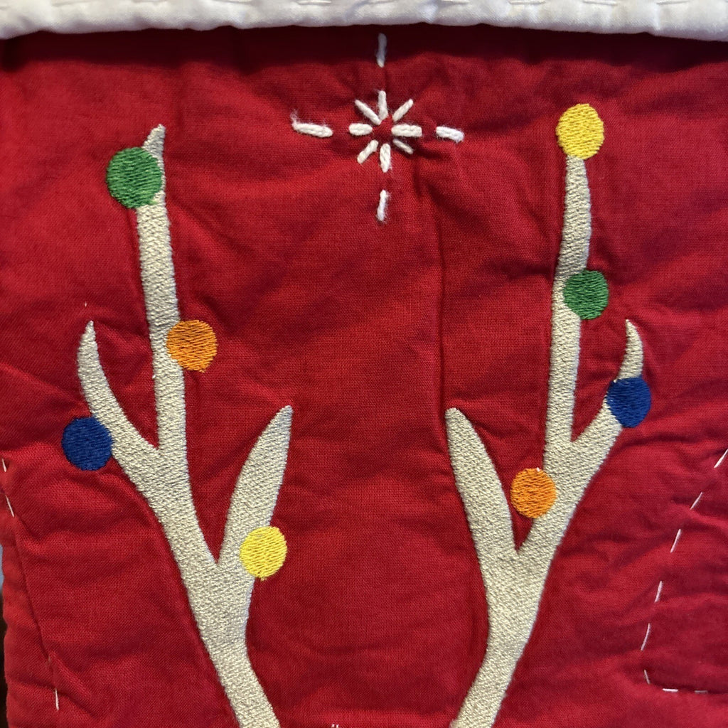 Pottery Barn Holiday Christmas stocking dog gift party reindeer pet Disney kid '