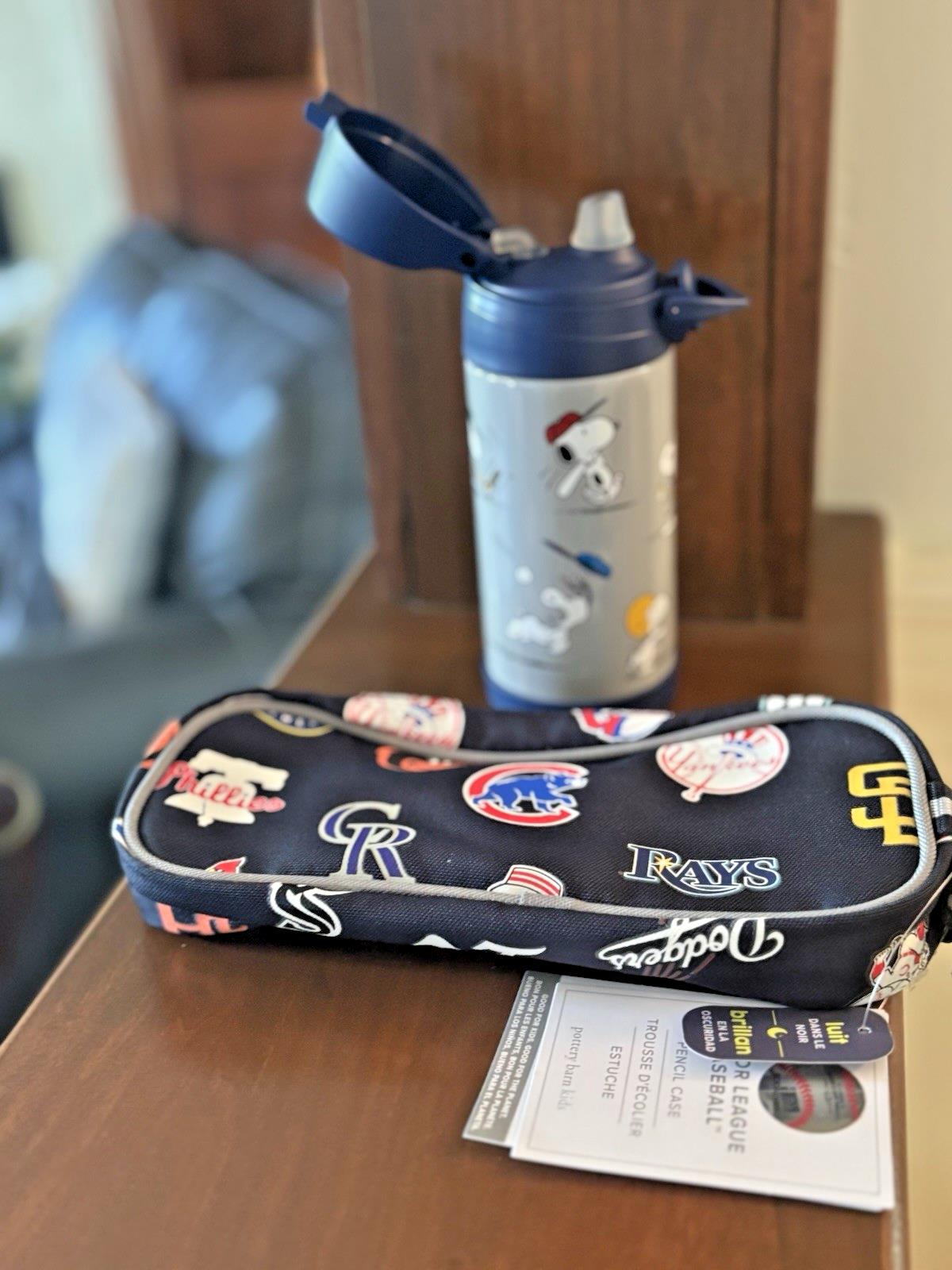 Pottery barn school SNOOPY Sport Water Bottle Baseball bag travel birthday gift