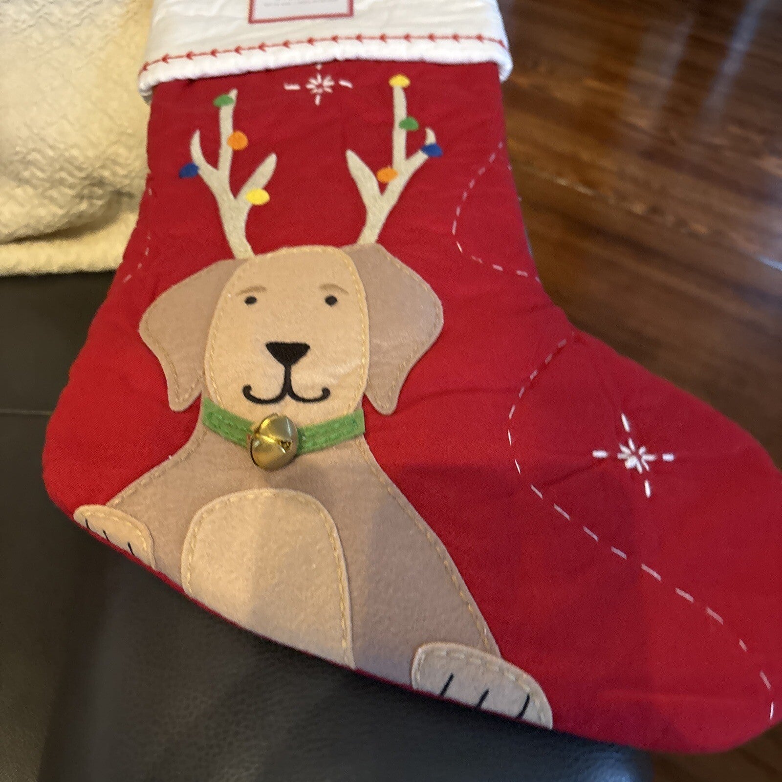 Pottery Barn Holiday Christmas stocking dog gift party reindeer pet Disney kid '