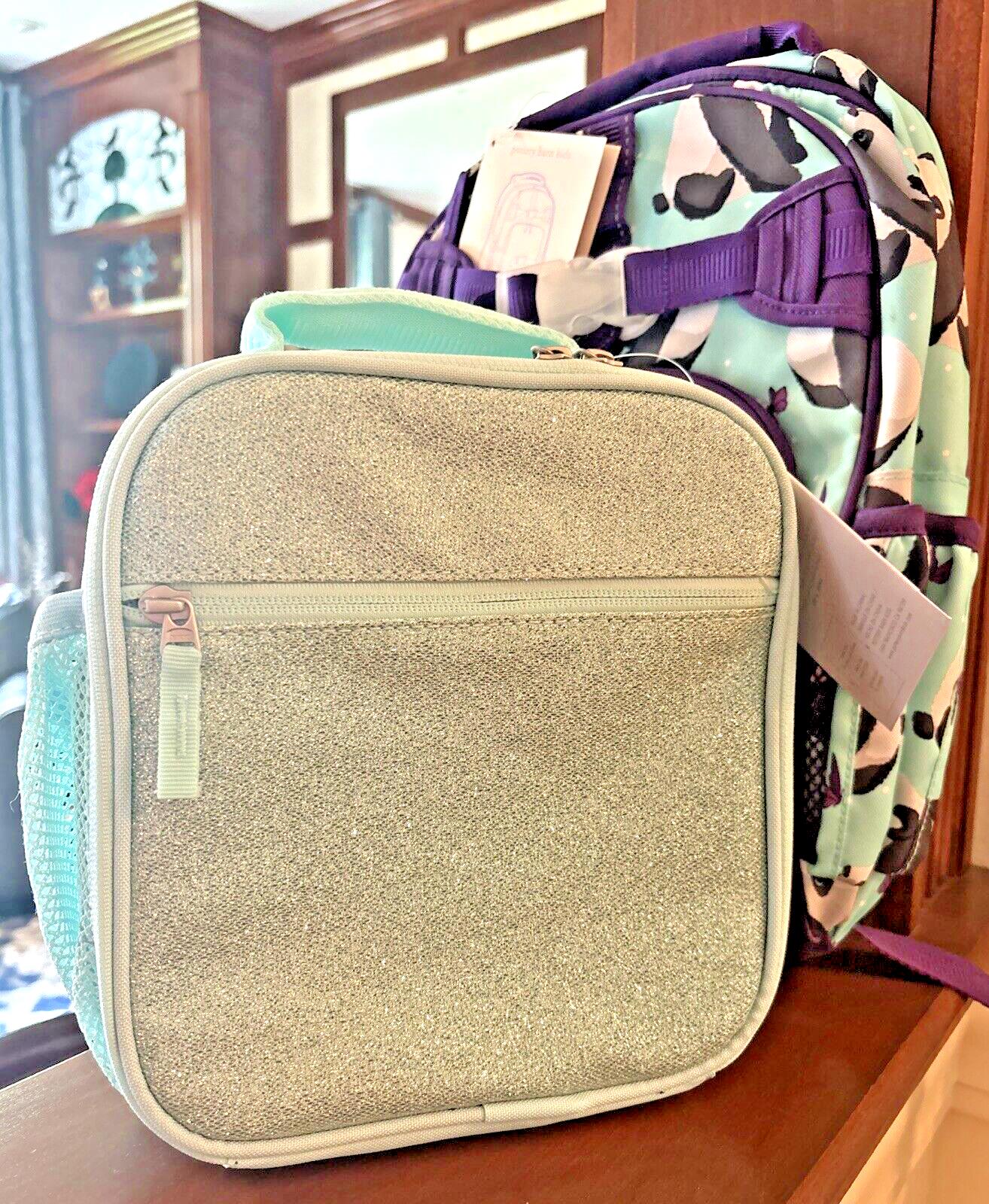 School Pottery barn Glitter BACKPACK Lunch Travel Bag Panda Disney girl ??  .
