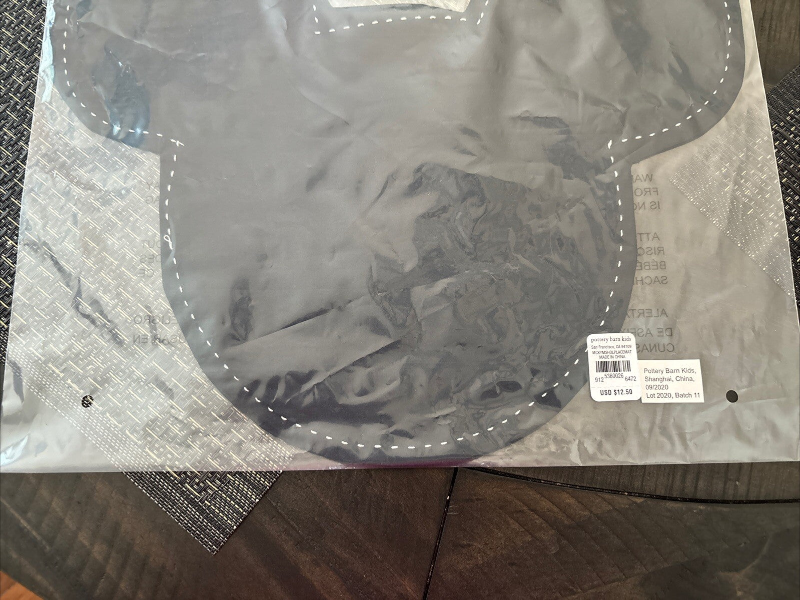 Pottery Barn Mickey Mouse disney Placemat holiday Birthday party gift School?? =
