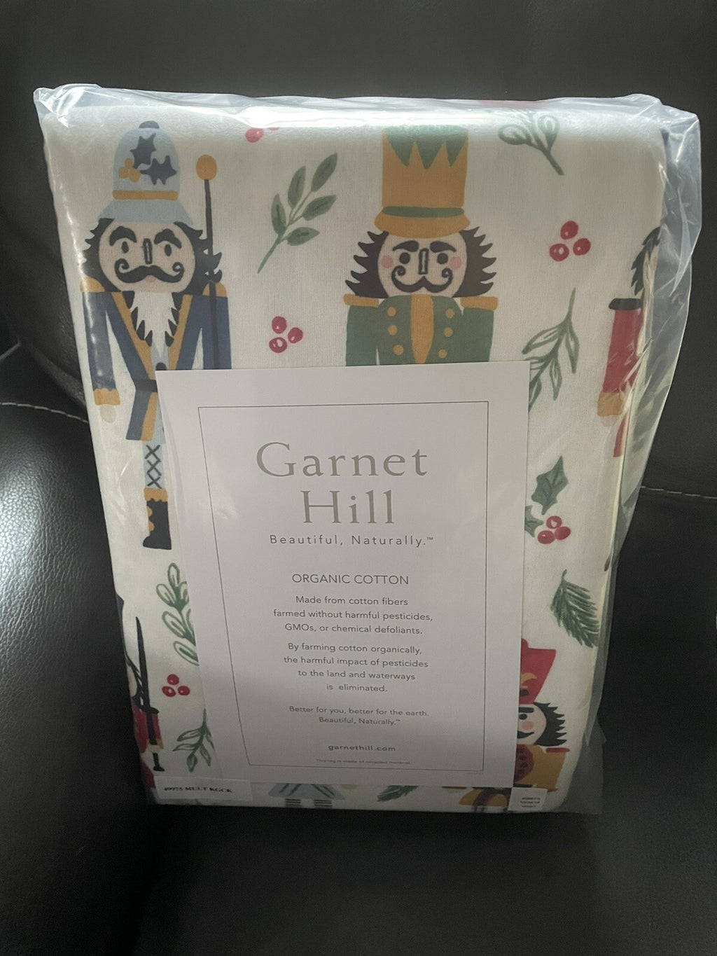 Garnet Hill holiday nutcracker Christmas KING Duvet cover Garland gift party a