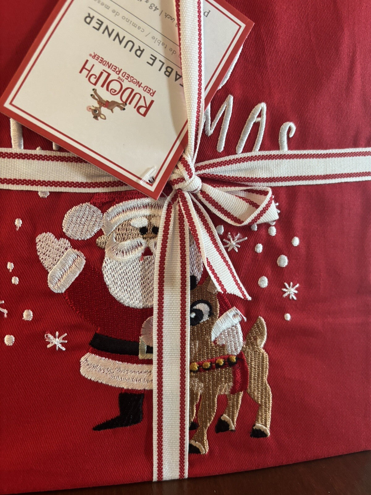 Pottery Barn holiday Christmas Santa Rudolph Disney party Table runner kid  /