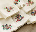 Disney Pottery barn holiday table Nutcracker napkin white party SET 12 Christmas