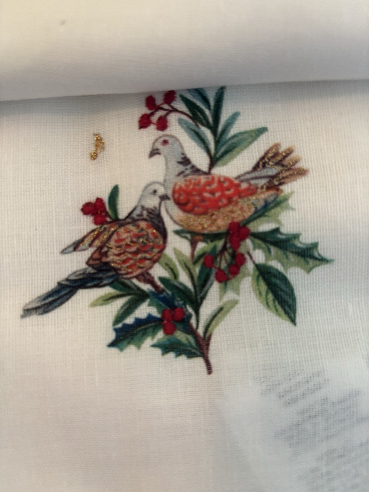 Disney Pottery barn holiday table Nutcracker napkin white party SET 12 Christmas