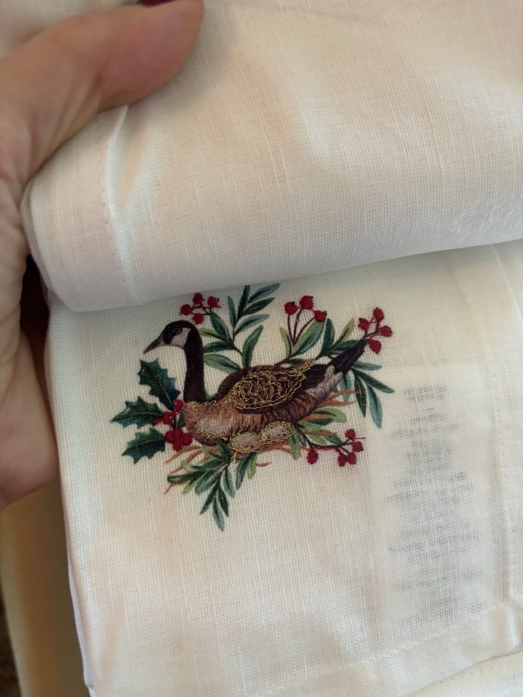 Disney Pottery barn holiday table Nutcracker napkin white party SET 12 Christmas
