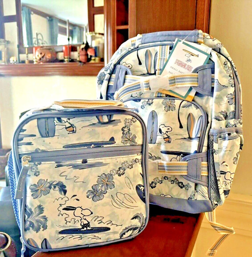 Pottery Barn kids School Disney Snoopy Nemo BACKPACK LUNCH BOX travel Bag n