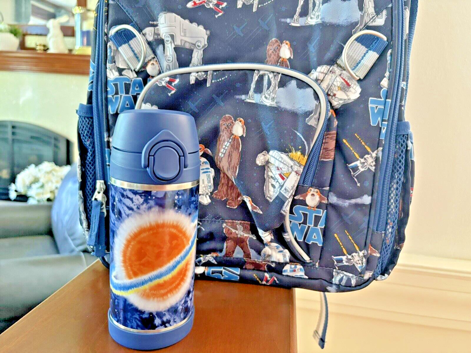 Pottery Barn school Disney STAR WARS BACKPACK Solo +Water Bottle TRAVEL Jedi =
