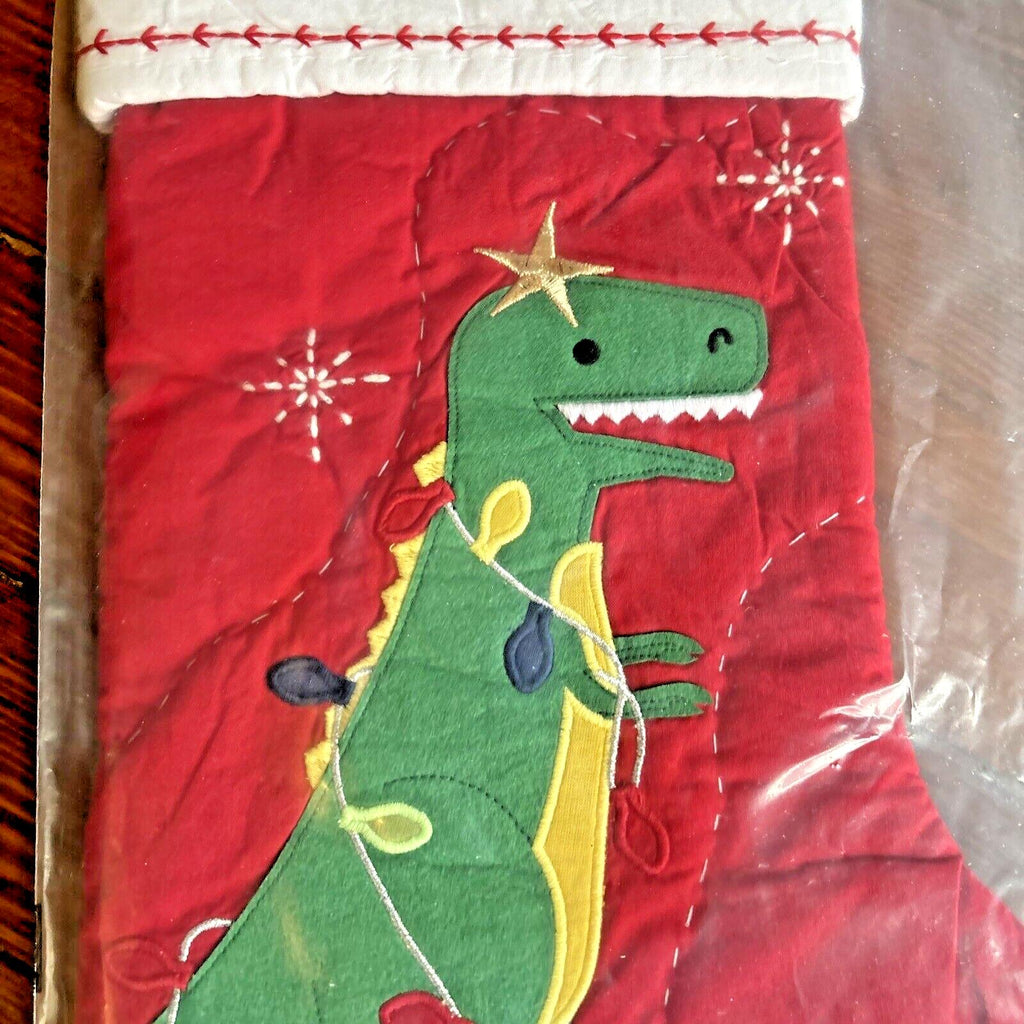 Pottery Barn Holiday Christmas stocking gift Dinosaur Disney school Jurassic kid
