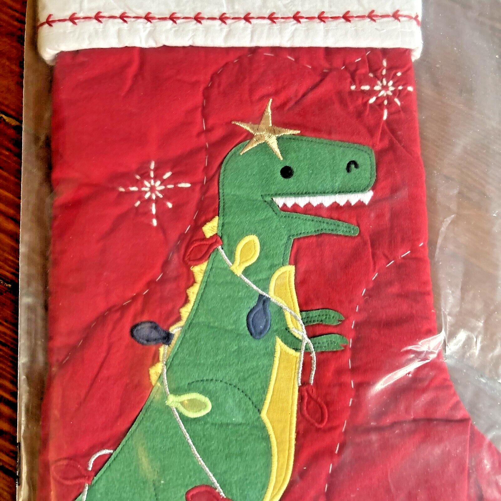 Pottery Barn Holiday Christmas stocking gift Dinosaur Disney school Jurassic kid