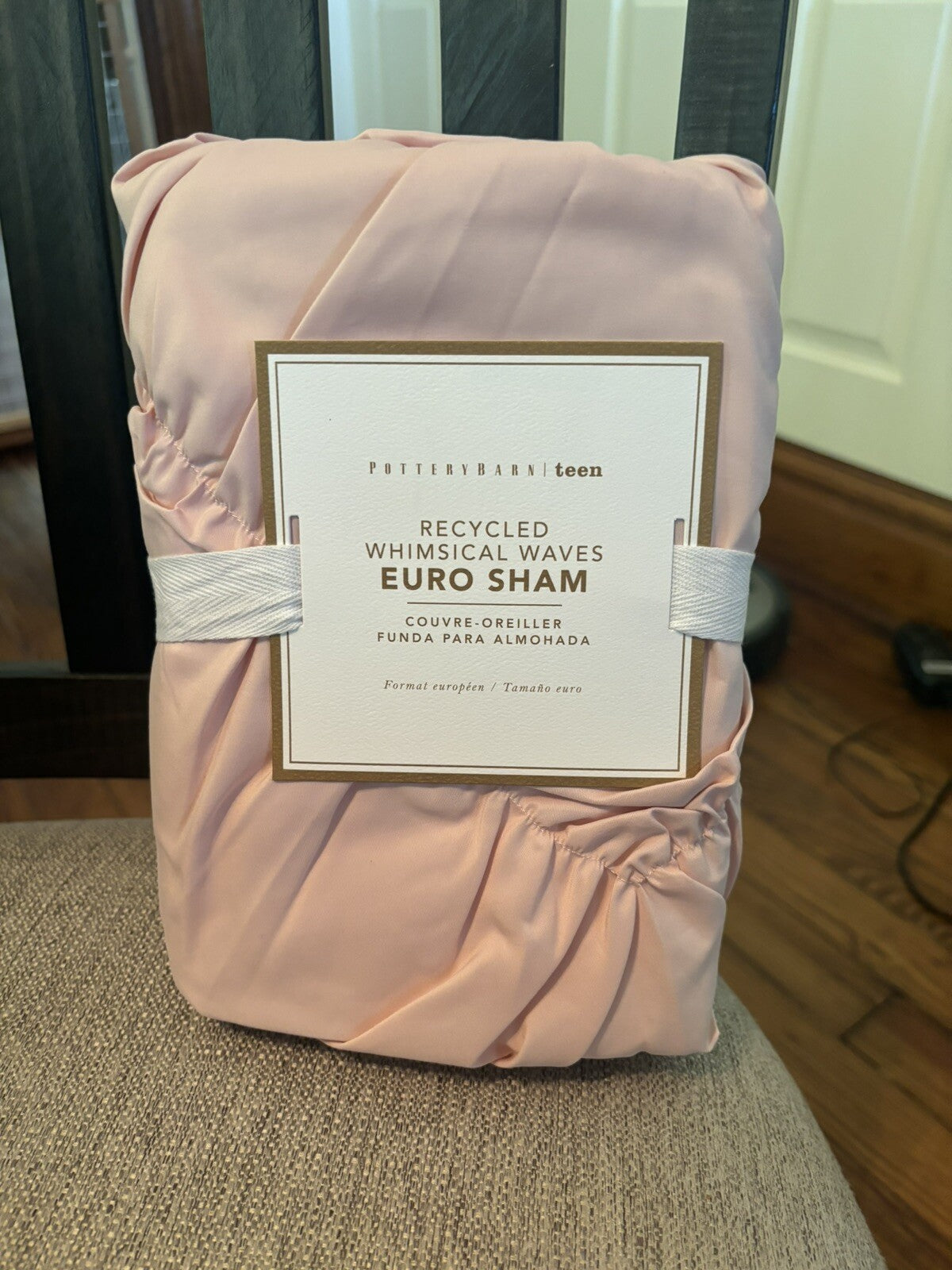 Pottery Barn holiday Disney princess pink girl pillow sham Euro ruched bed gift