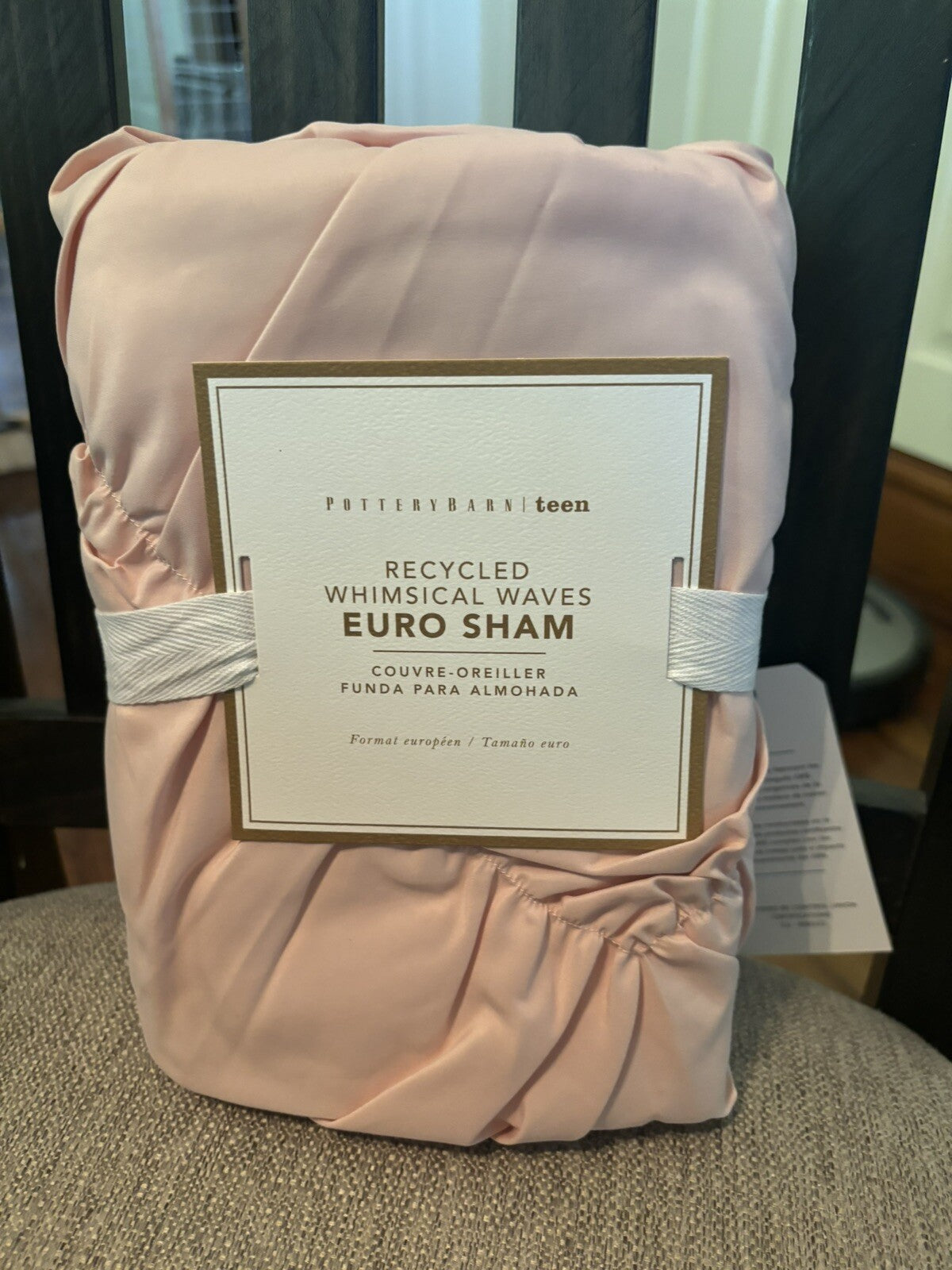 Pottery Barn holiday Disney princess pink girl pillow sham Euro ruched bed gift