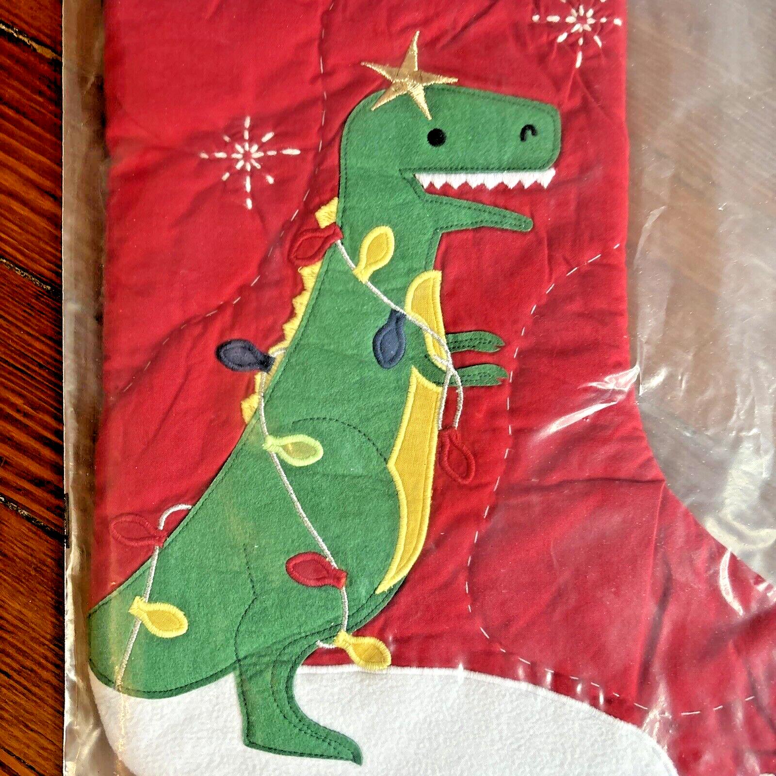 Pottery Barn Holiday Christmas stocking gift Dinosaur Disney school Jurassic kid