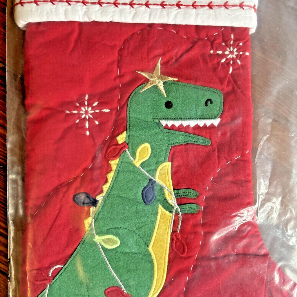 Pottery Barn Holiday Christmas stocking gift Dinosaur Disney school Jurassic kid