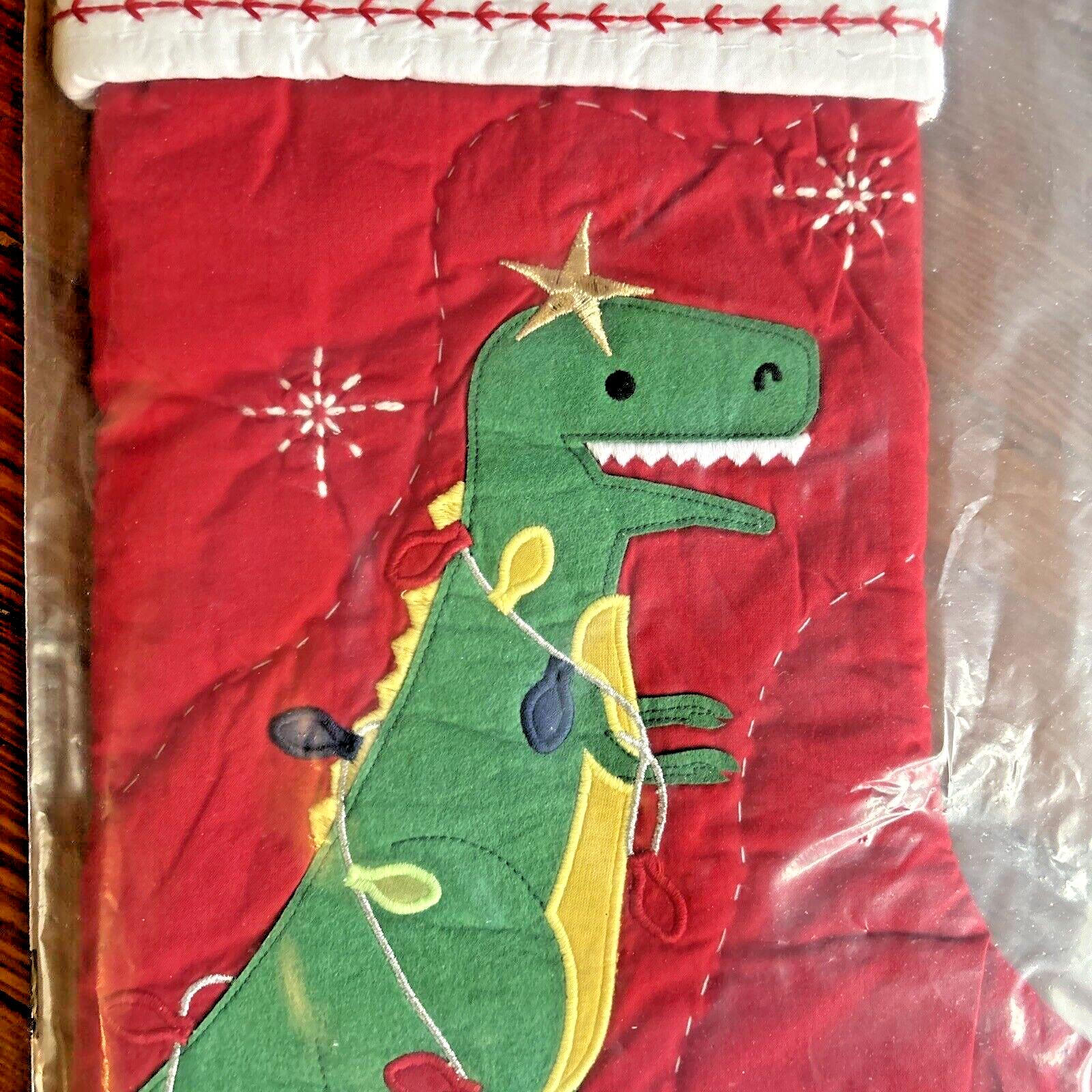 Pottery Barn Holiday Christmas stocking gift Dinosaur Disney school Jurassic kid