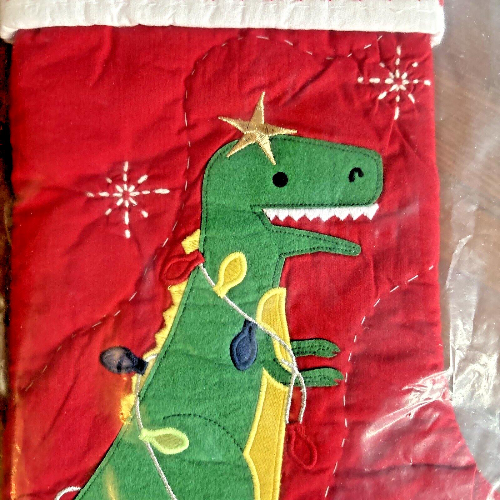 Pottery Barn Holiday Christmas stocking gift Dinosaur Disney school Jurassic kid