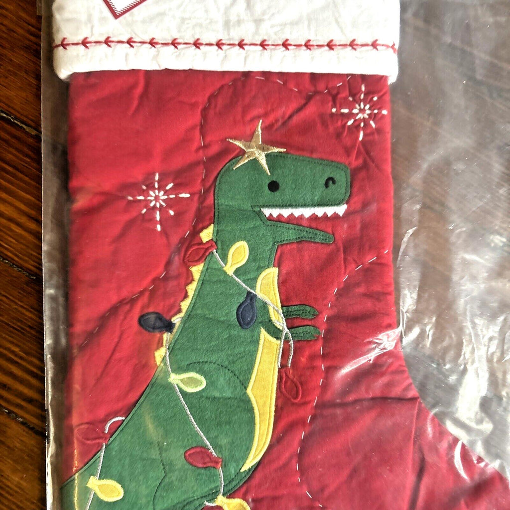 Pottery Barn Holiday Christmas stocking gift Dinosaur Disney school Jurassic kid
