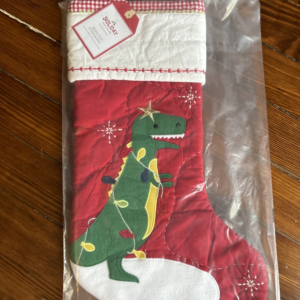 Pottery Barn Holiday Christmas stocking gift Dinosaur Disney school Jurassic kid