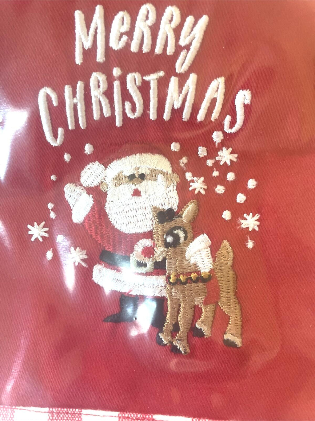 Pottery Barn holiday Rudolph Napkin Holiday Christmas Disney party kids Red ]