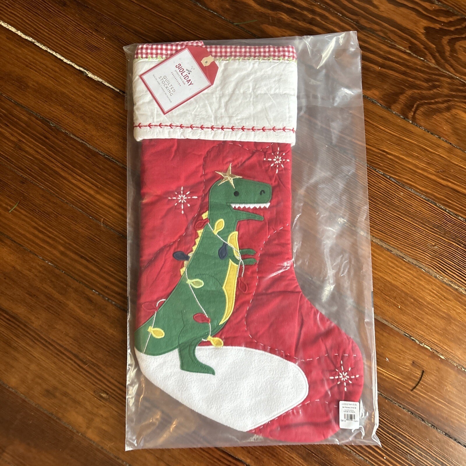 Pottery Barn Holiday Christmas stocking gift Dinosaur Disney school Jurassic kid