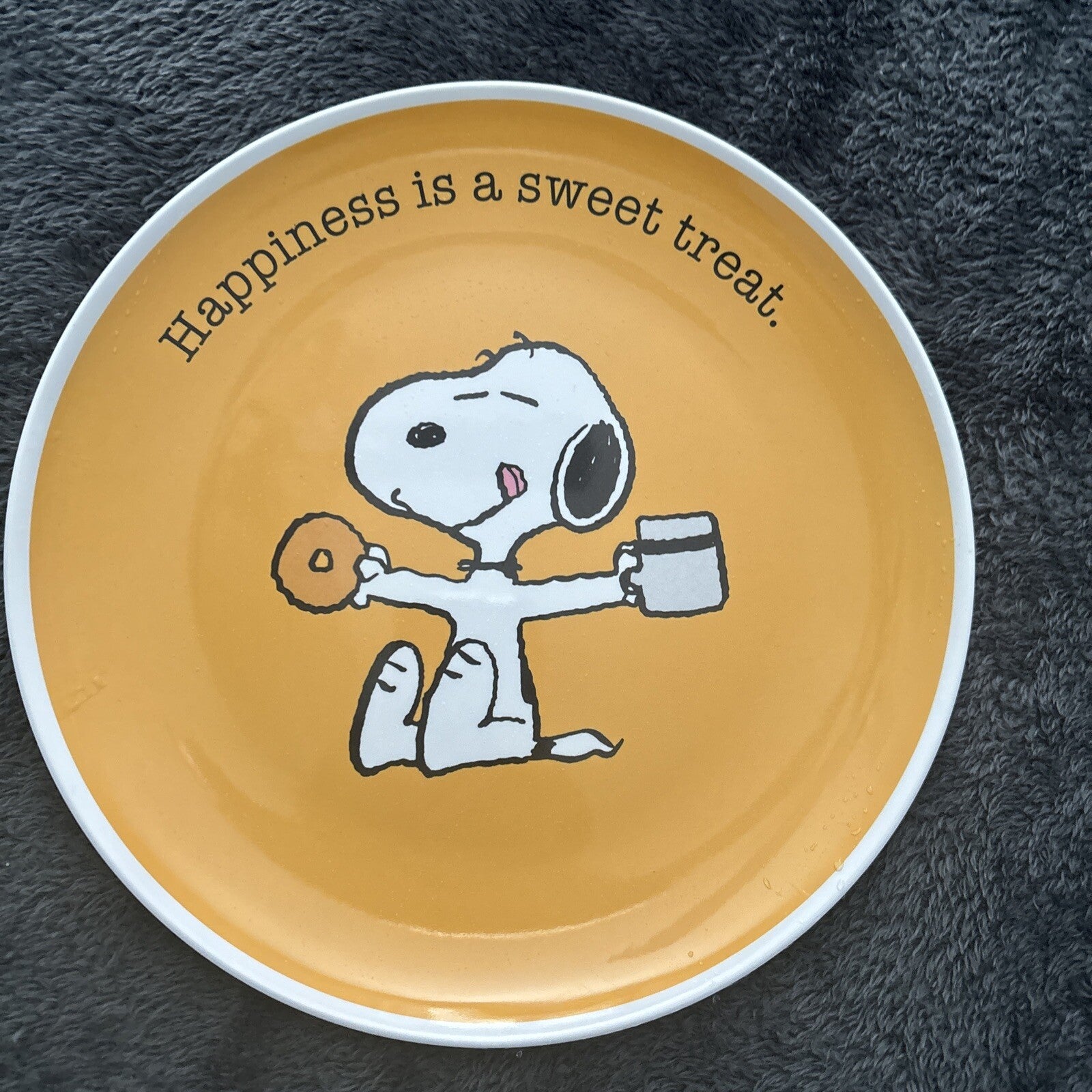 Disney Snoopy Pottery Barn peanuts school PLATE Holiday party heart  ?? kid !.