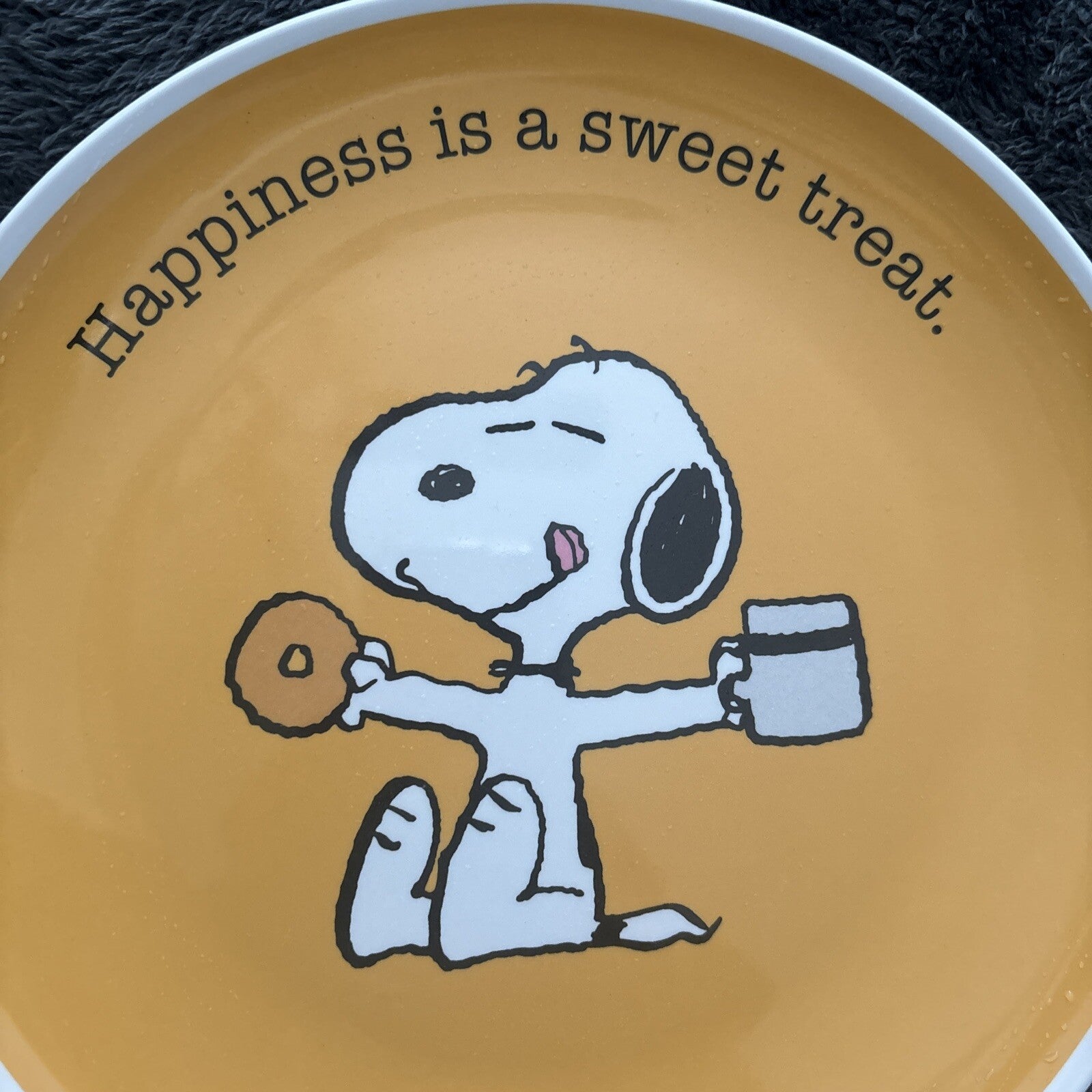 Disney Snoopy Pottery Barn peanuts school PLATE Holiday party heart  ?? kid !.