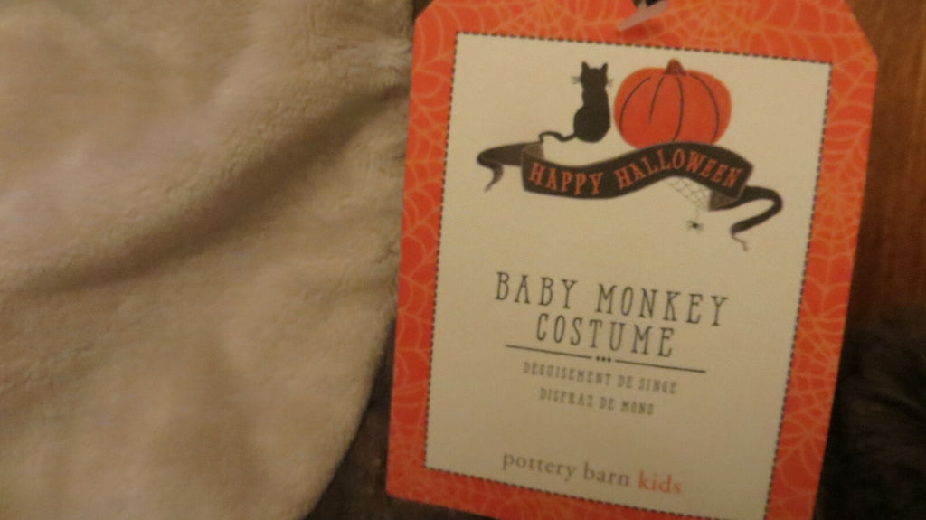 Pottery barn monkey halloween costume Disney  baby infant 0-6 month gift =