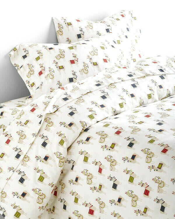 Garnet hill Disney holiday School Gift Llama party kid PILLOWCASE SET 2  a