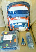 School Pottery barn planet Backpack Disney space+LUNCH BOX+Water gift boy .