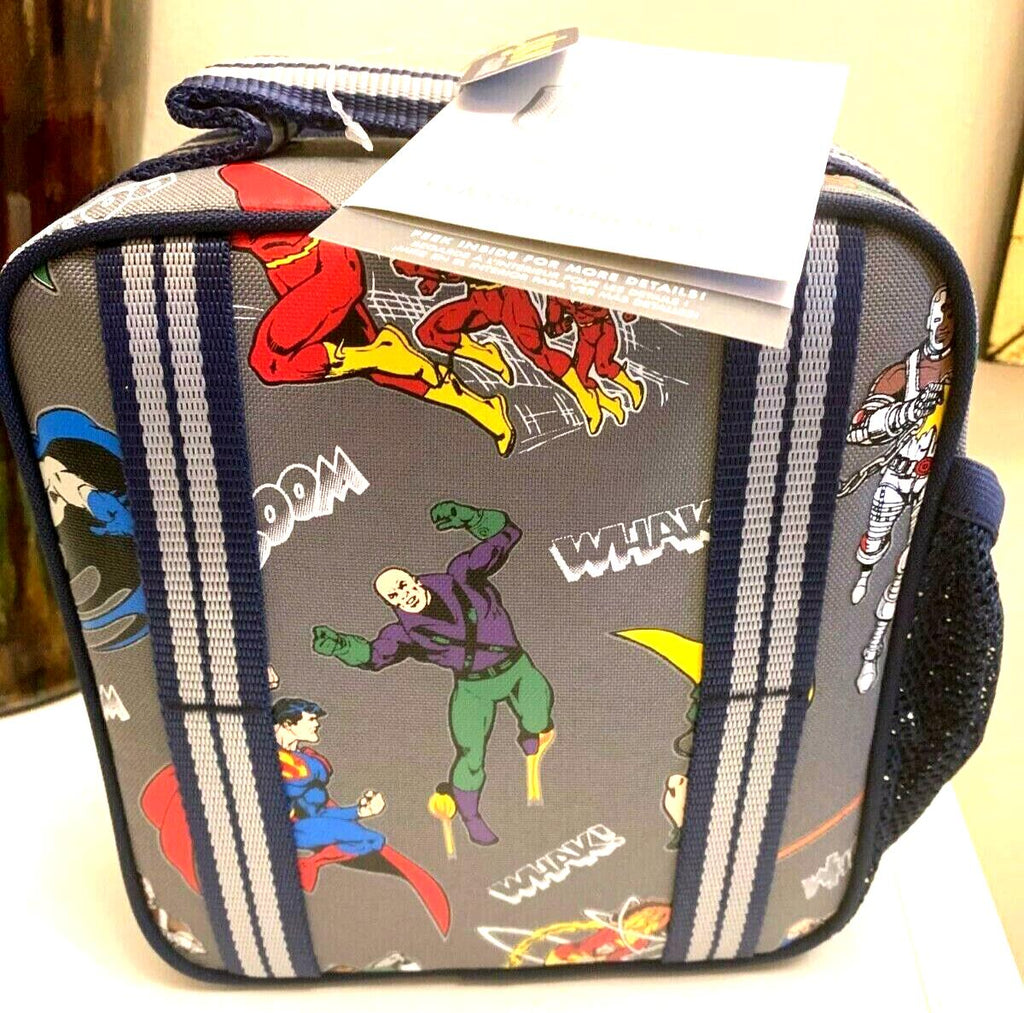 Pottery Barn School marvel Superman Lunch box bag Batman Justice space SET boy "