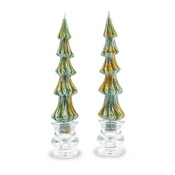 MacKenzie Childs TREE Dinner Candle holiday party Christmas guest 12" Taper =