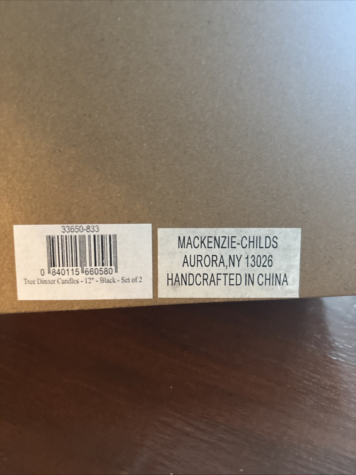 MacKenzie Childs TREE Dinner Candle holiday party Christmas guest 12" Taper =