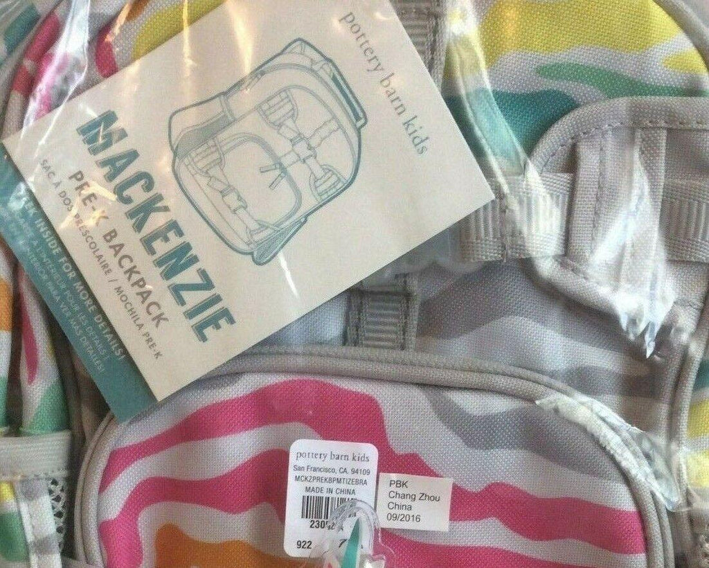 School Pottery barn BACKPACK Pre k RAINBOW ZEBRA Mini bag gift Disney travel .