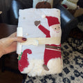 Pottery Barn Christmas Holiday Pillow SHAM Rudolph Jolly Santa fur Party kid `