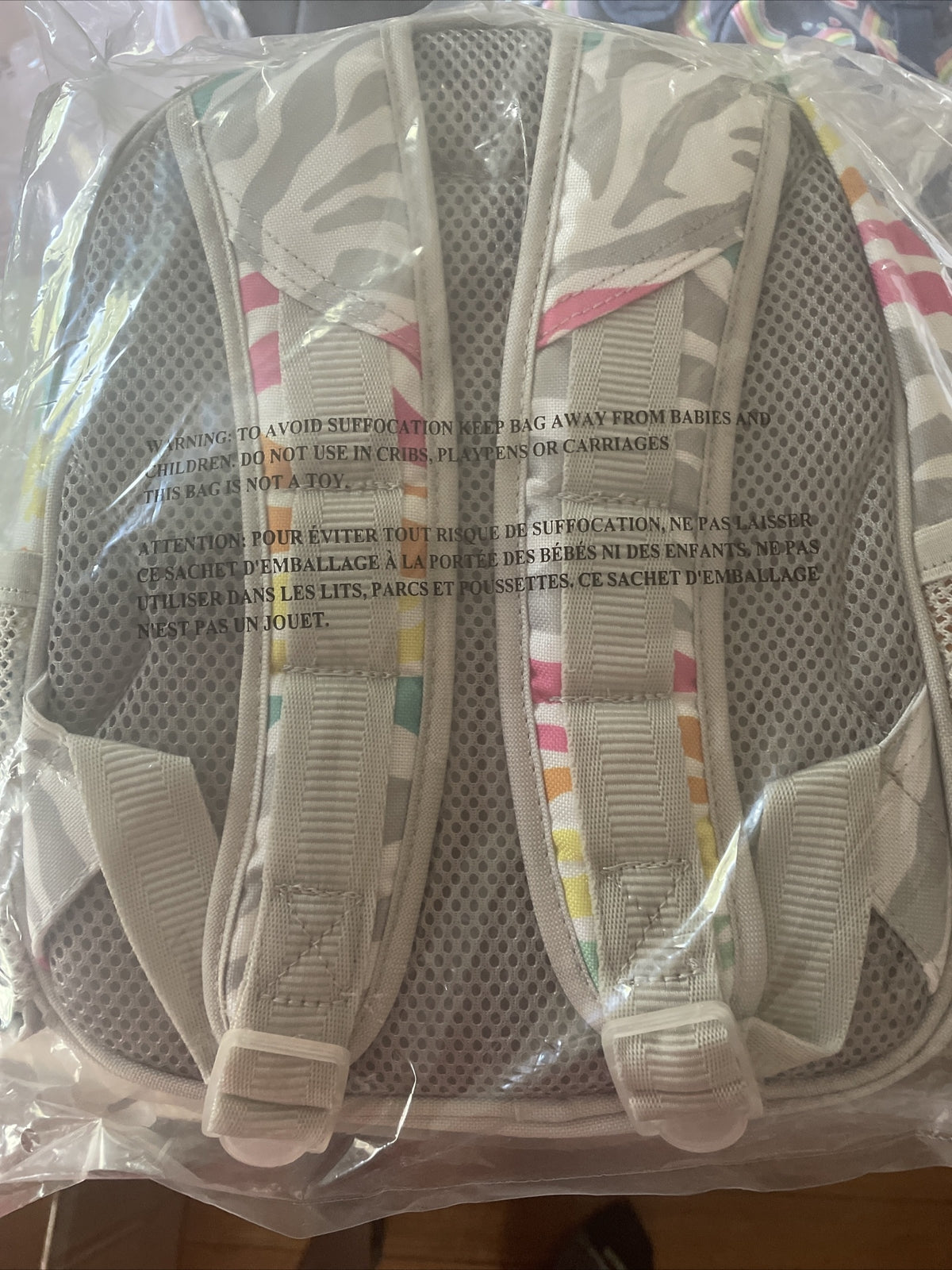 School Pottery barn BACKPACK Pre k RAINBOW ZEBRA Mini bag gift Disney travel .